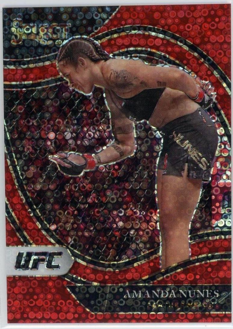 Amanda Nunes 2021 Panini Select UFC Octagonside #216 Red Disco