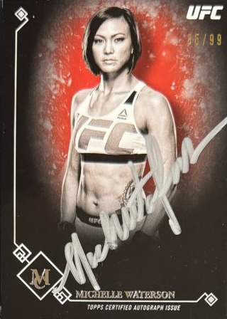 Michelle Waterson-Gomez 2017 Topps Museum Collection UFC Museum Autographs #MA-MW Gold