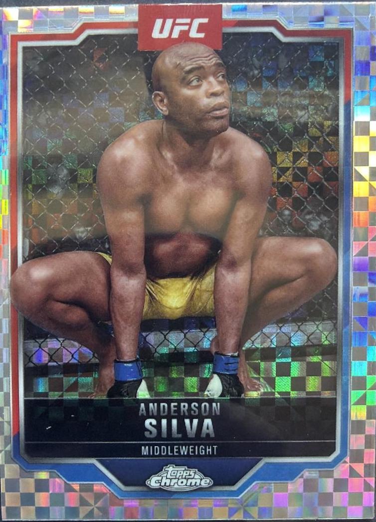 Anderson Silva 2025 Topps Chrome UFC Base #44 Geometric Refractor