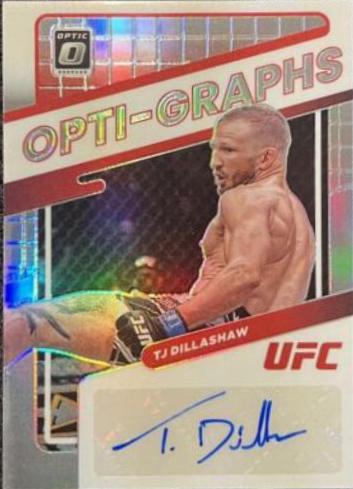 TJ Dillashaw 2022 Panini Donruss Optic UFC Opti-Graphs #24 Holo