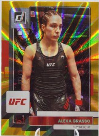 Alexa Grasso 2023 Panini Donruss UFC Base #56 Gold Laser