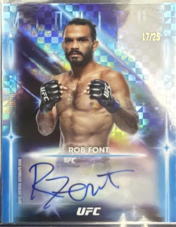 Rob Font 2025 Topps Midnight UFC Glimmer Graphs #GRG-RF Moonrise