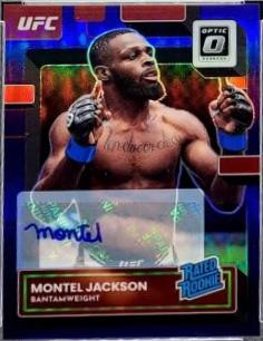 Montel Jackson 2023 Panini Donruss Optic UFC Base Rated Rookies Signatures #131 Gold Stars