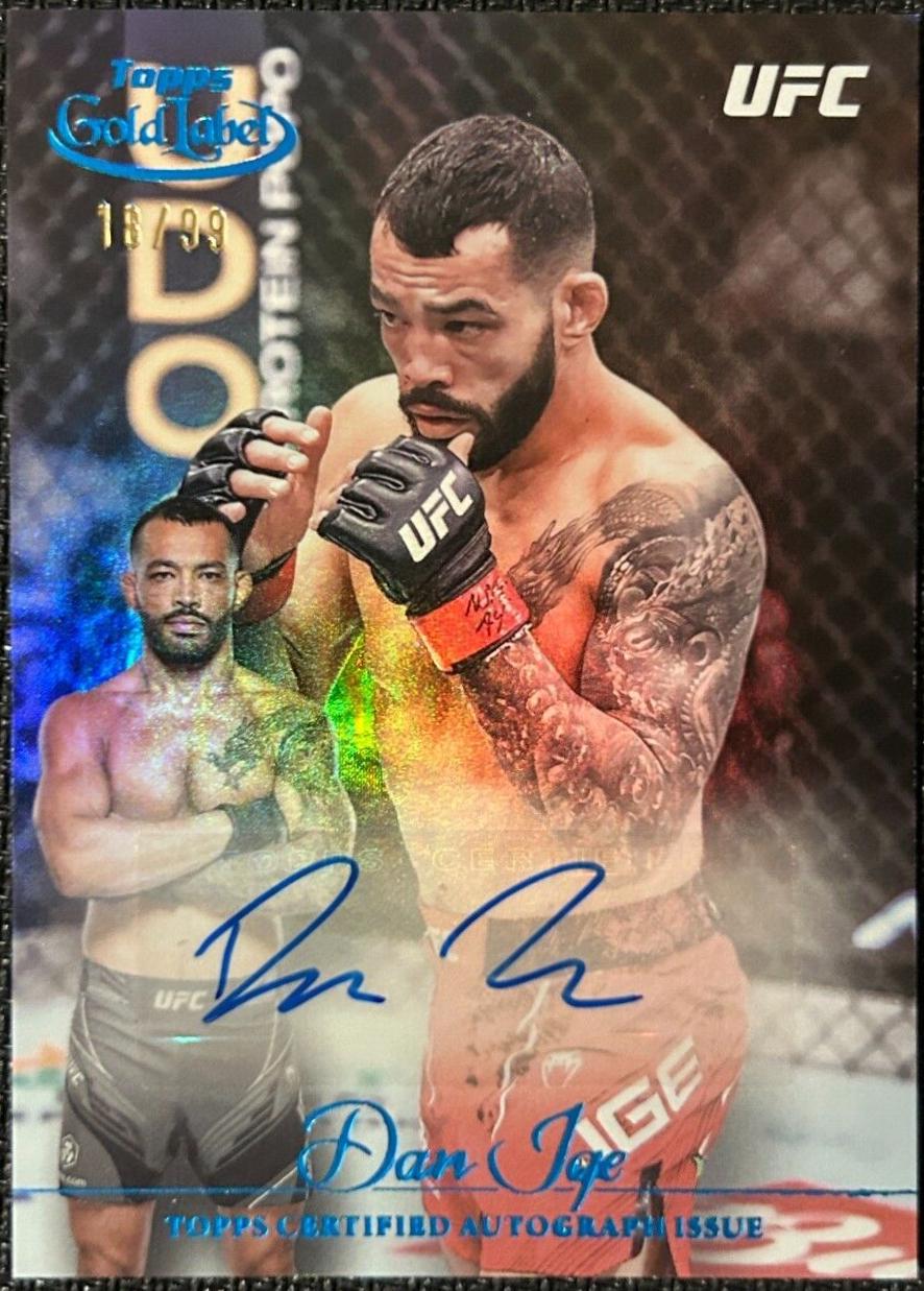 Dan Ige 2024 Topps Gold Label UFC Gold Label Autographs #GLA-IGE Blue