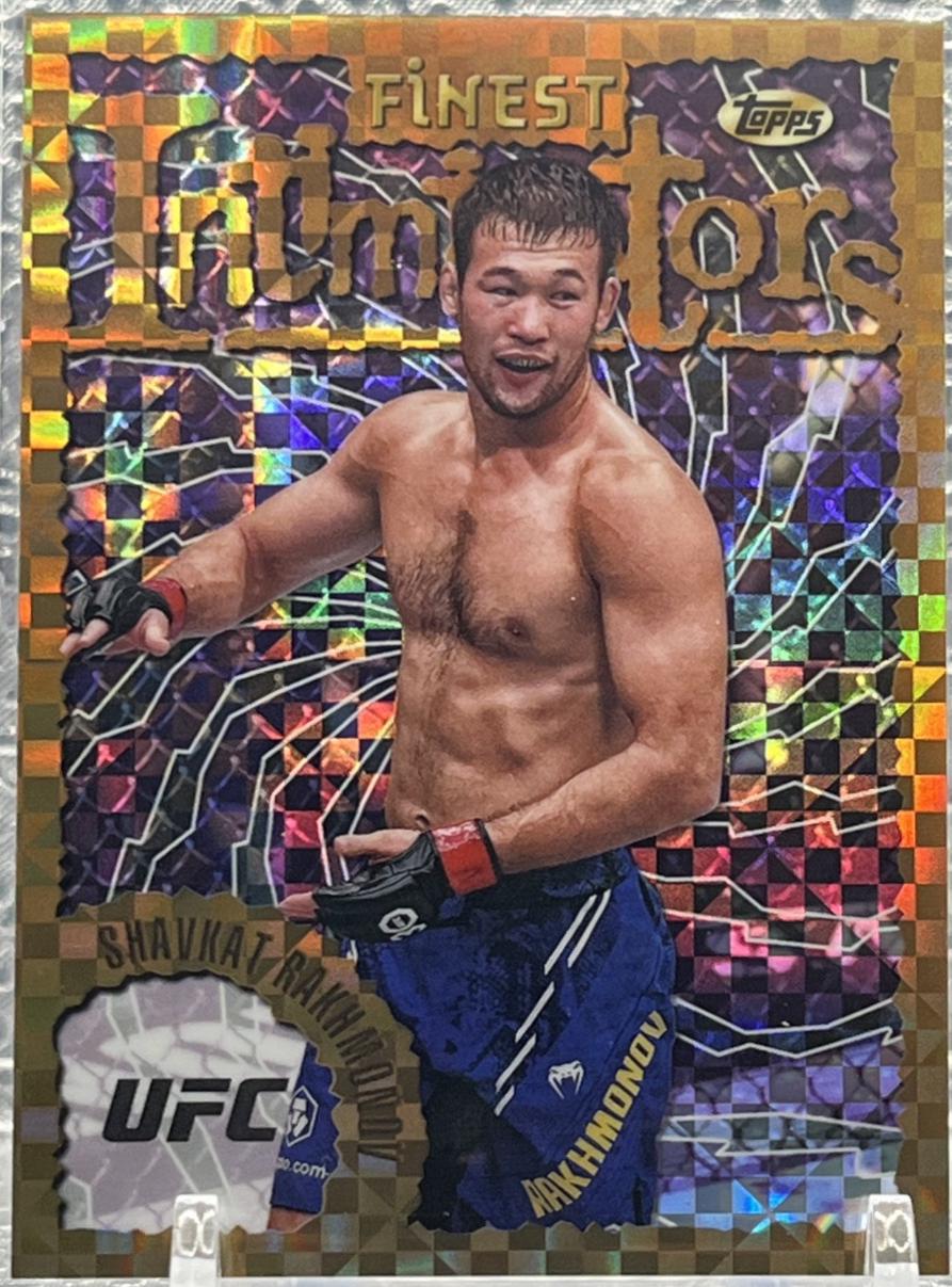 Shavkat Rakhmonov 2024 Topps Finest UFC Intimidators #INT-7 Checkerboard Refractor