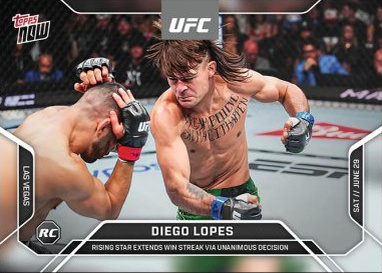 Diego Lopes Topps Now UFC Base #13 Purple