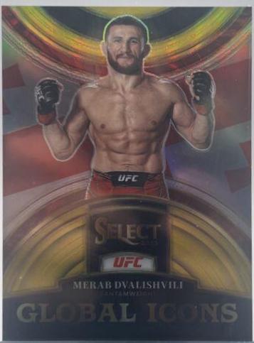 Merab Dvalishvili 2023 Panini Select UFC Global Icons #28 Gold