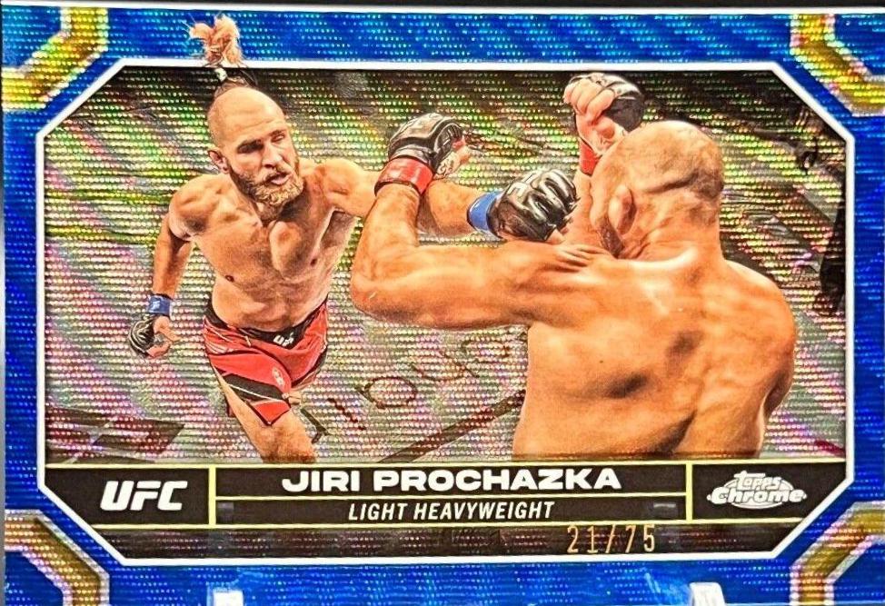 Jiri Prochazka 2024 Topps Chrome UFC Base #95 Blue Wave Refractor