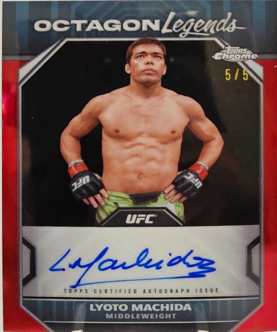 Lyoto Machida 2024 Topps Chrome UFC Octagon Legends Autographs #OLA-LMA Red Refractor