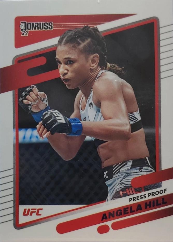 Angela Hill 2022 Panini Donruss UFC Base #151 Press Proof Purple
