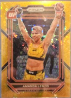 Amanda Lemos 2023 Panini Prizm Under Card UFC Base #151 Gold