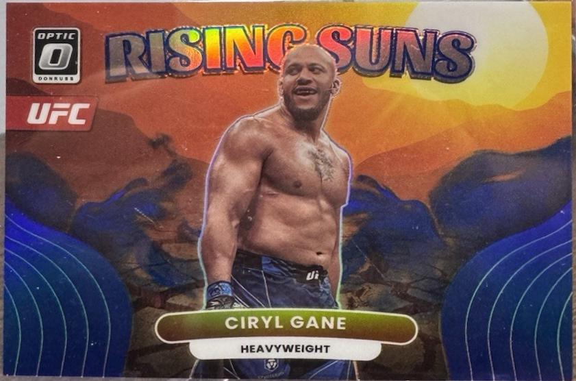 Ciryl Gane 2023 Panini Donruss Optic UFC Rising Suns #17 Blue