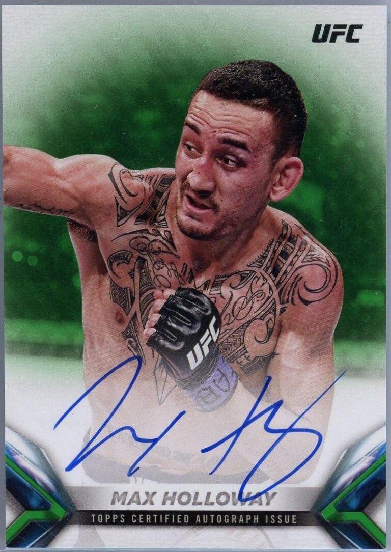 Max Holloway 2018 Topps UFC Knockout Knockoutautographs #KA-MH Green