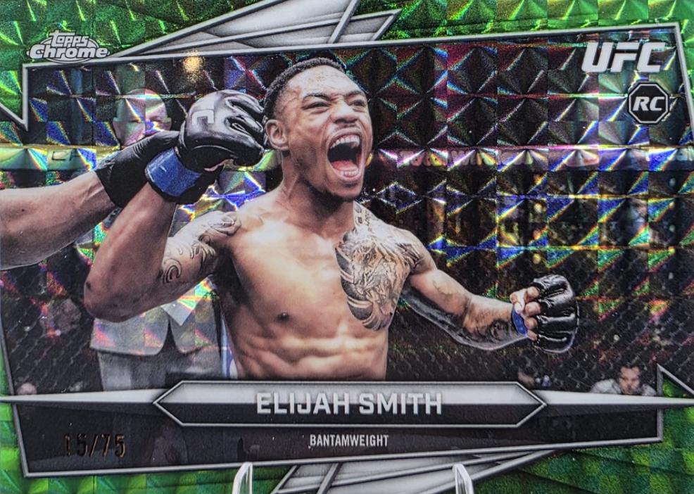 Elijah Smith 2026 Topps Chrome UFC Base #41 Green Geometric Refractor