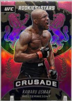 Kamaru Usman 2021 Panini Chronicles UFC Base Crusade #231 Blue