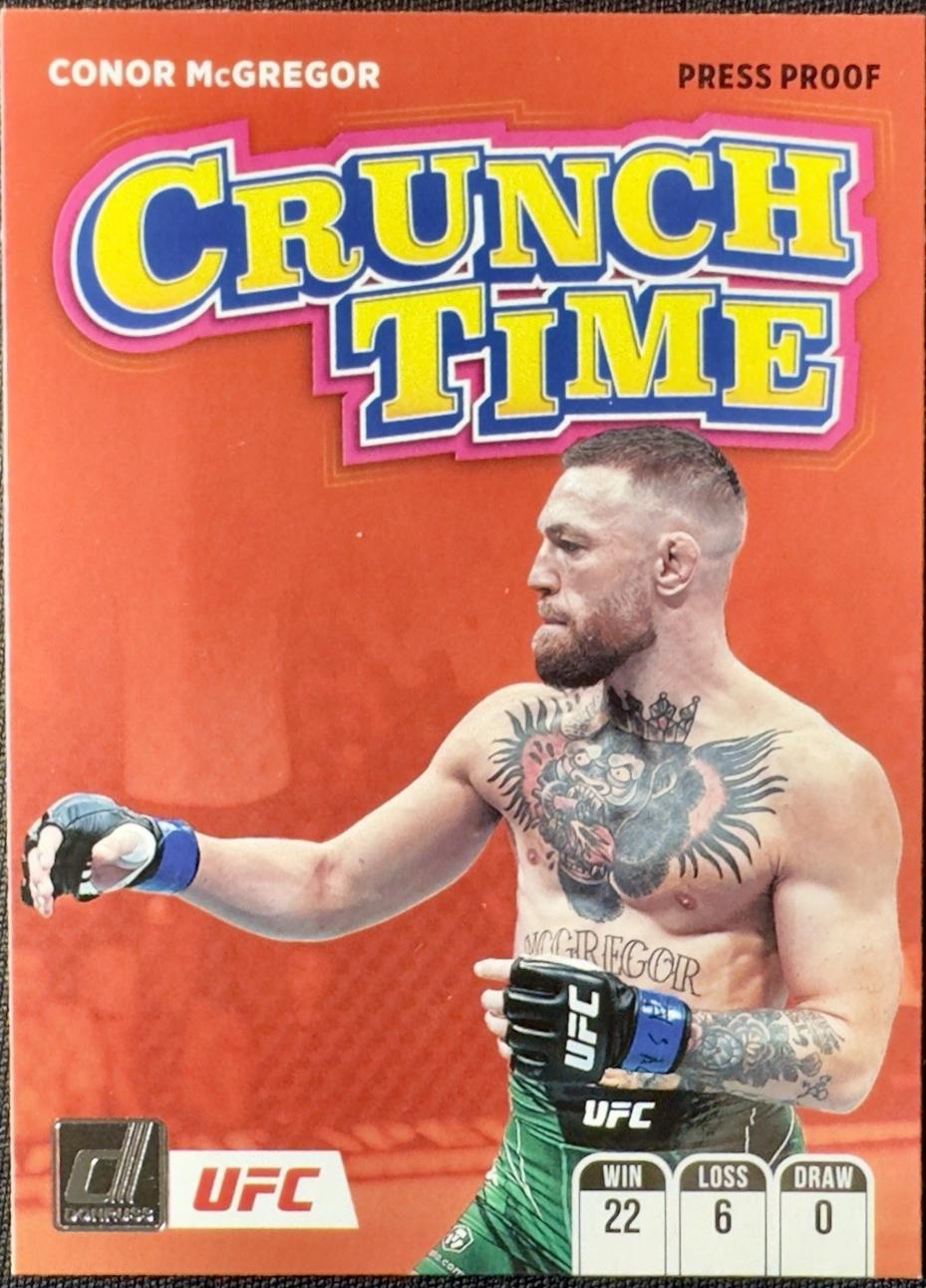 Conor McGregor 2022 Panini Donruss UFC Crunch Time #11 Press Proof Pink