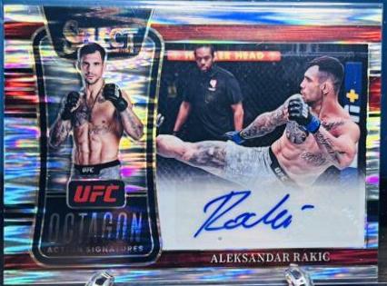 Aleksandar Rakic 2022 Panini Select UFC Octagon Action Signatures #45 Flash