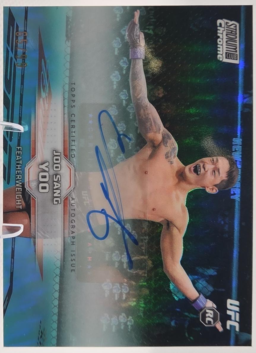 Joo Sang Yoo 2026 Topps Stadium Club UFC Chrome Autographs #CAV-JSY Turquoise Refractor