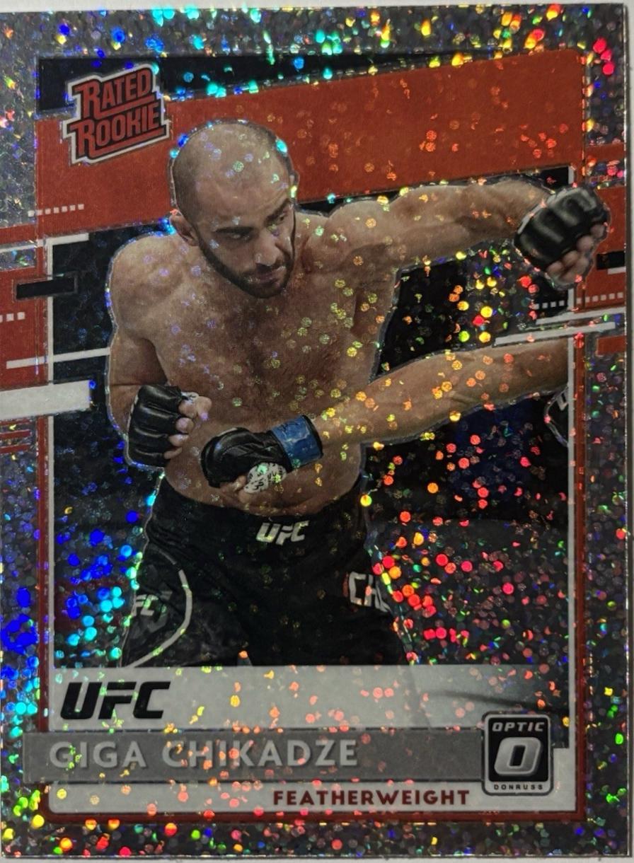 Giga Chikadze 2021 Panini Chronicles UFC Base Optic Rated Rookies #205 White Sparkle