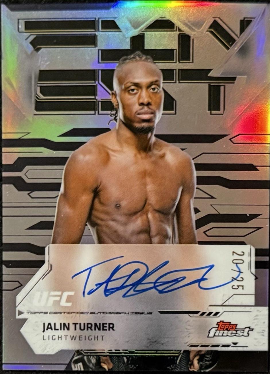 Jalin Turner 2025 Topps Finest UFC Finest Autographs #FA-JT Black Refractor