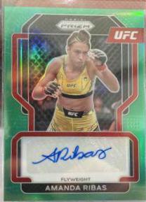 Amanda Ribas 2022 Panini Prizm UFC Signatures #SG-ARB Green