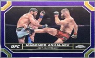 Magomed Ankalaev 2024 Topps Chrome UFC Base #118 Purple Refractor