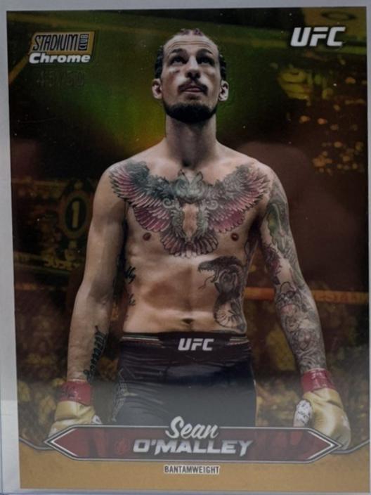 Sean O'Malley 2025 Topps Stadium Club UFC Base Chrome #C-20 Gold Refractor