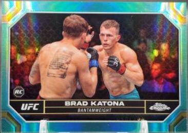 Brad Katona 2024 Topps Chrome UFC Base #1 Aqua Refractor