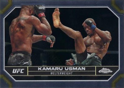 Kamaru Usman 2024 Topps Chrome UFC Base #108 Prism Refractor