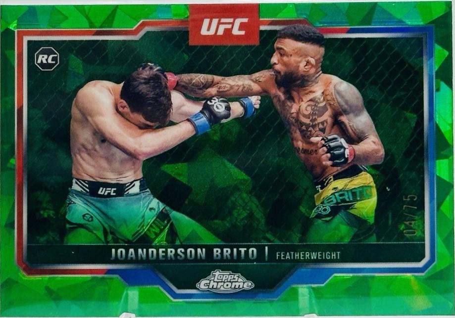 Joanderson Brito 2025 Topps Chrome Sapphire UFC Base Sapphire #176 Green Sapphire