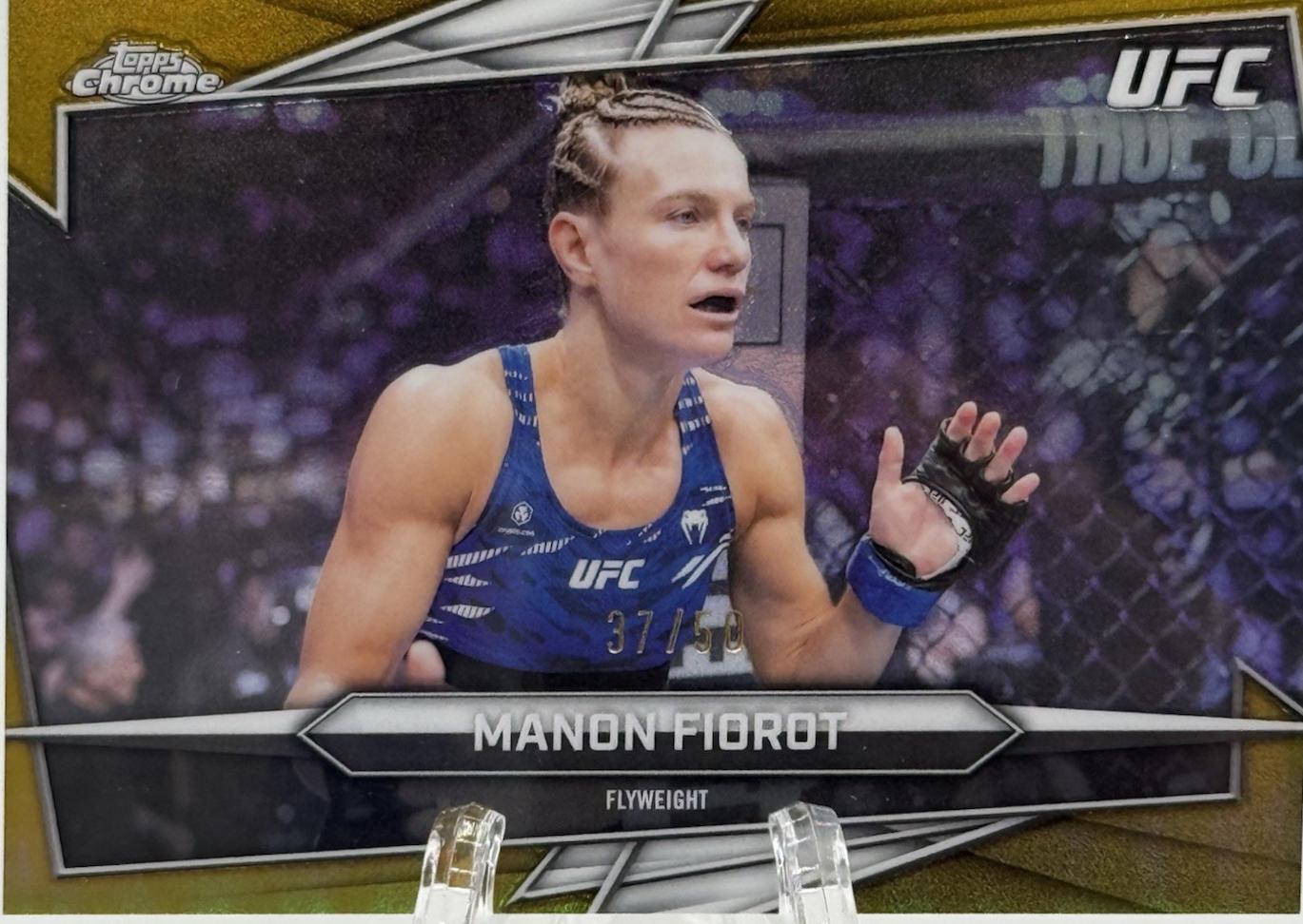 Manon Fiorot 2026 Topps Chrome UFC Base #70 Gold Refractor