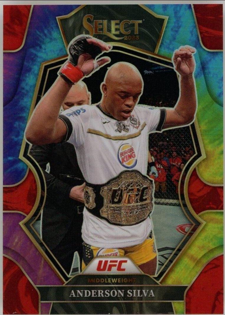 Anderson Silva 2023 Panini Select UFC Premier Level #148 Tie Dye
