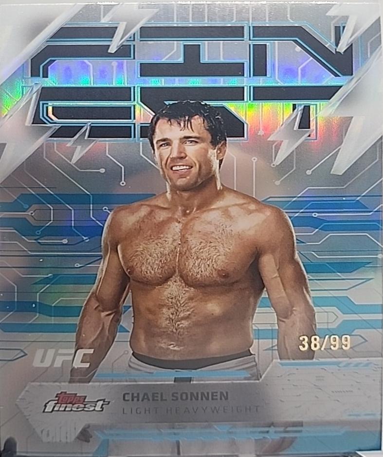 Chael Sonnen 2025 Topps Finest UFC Base Rare #264 Blue Refractor