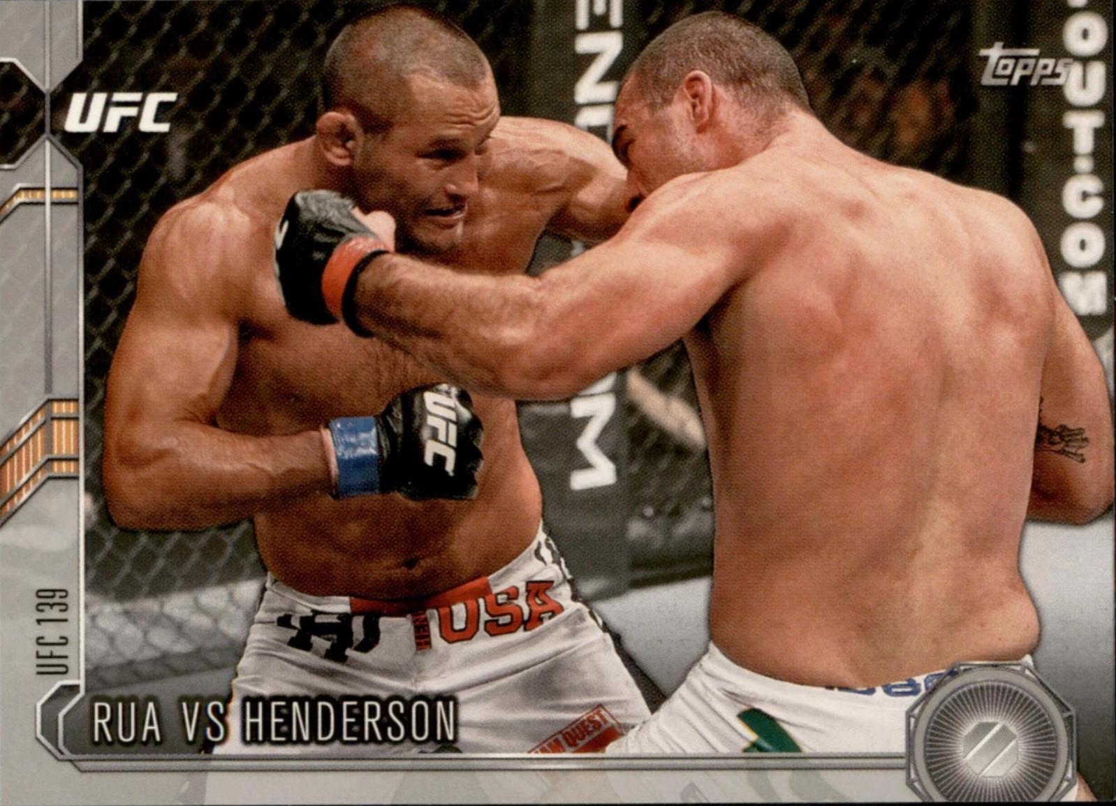 Mauricio Rua / Dan Henderson 2015 Topps UFC Chronicles Base #142 Silver