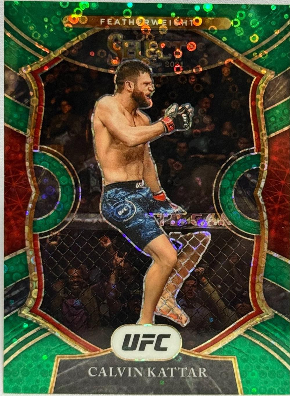 Calvin Kattar 2021 Panini Select UFC Concourse #38 Green Disco