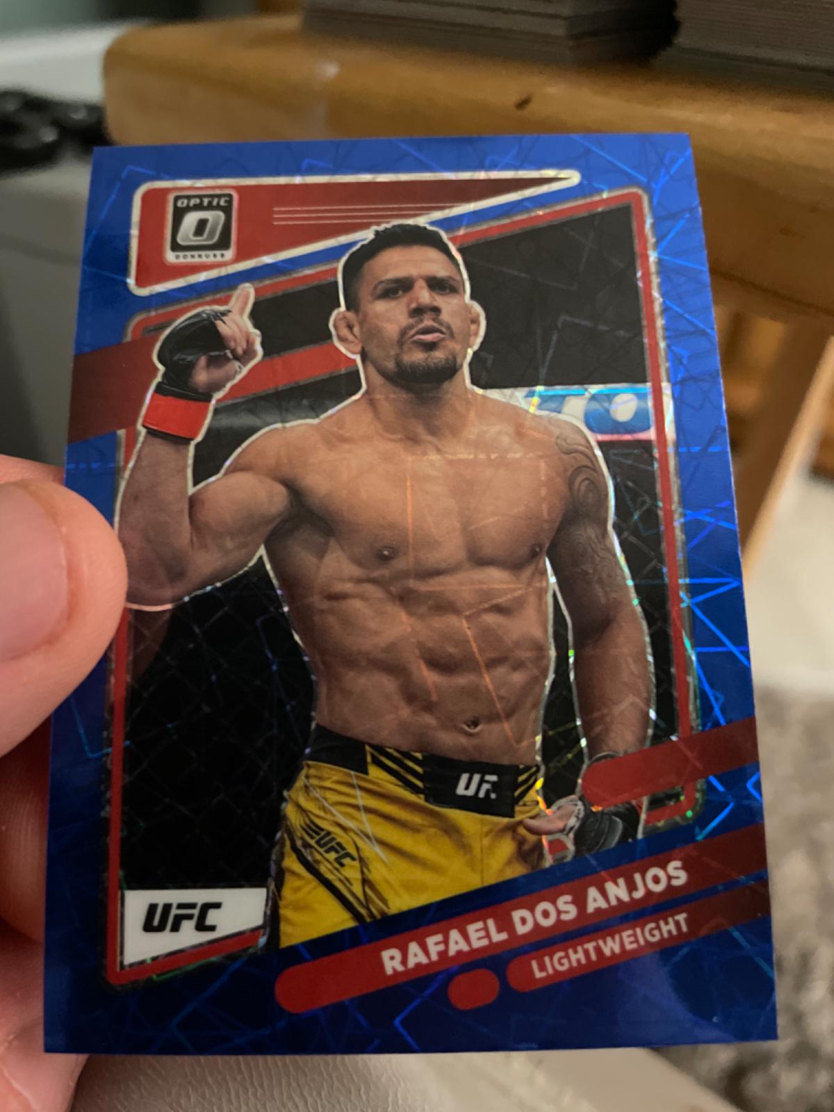 Rafael Dos Anjos 2022 Panini Donruss Optic UFC Base #43 Blue Velocity