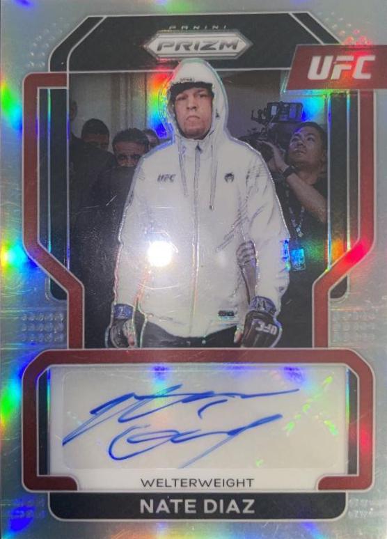 Nate Diaz 2022 Panini Prizm UFC Signatures #58 Silver