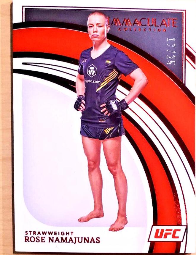 Rose Namajunas 2022 Panini Immaculate UFC Base #43 Red