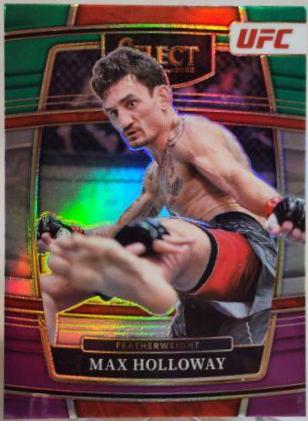 Max Holloway 2022 Panini Select UFC Premier Level #161 Green and Purple