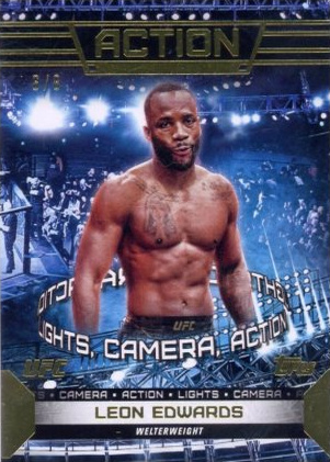 Leon Edwards 2024 Topps Knockout UFC Action (Lights, Camera, Action) #ACT-9 Blue