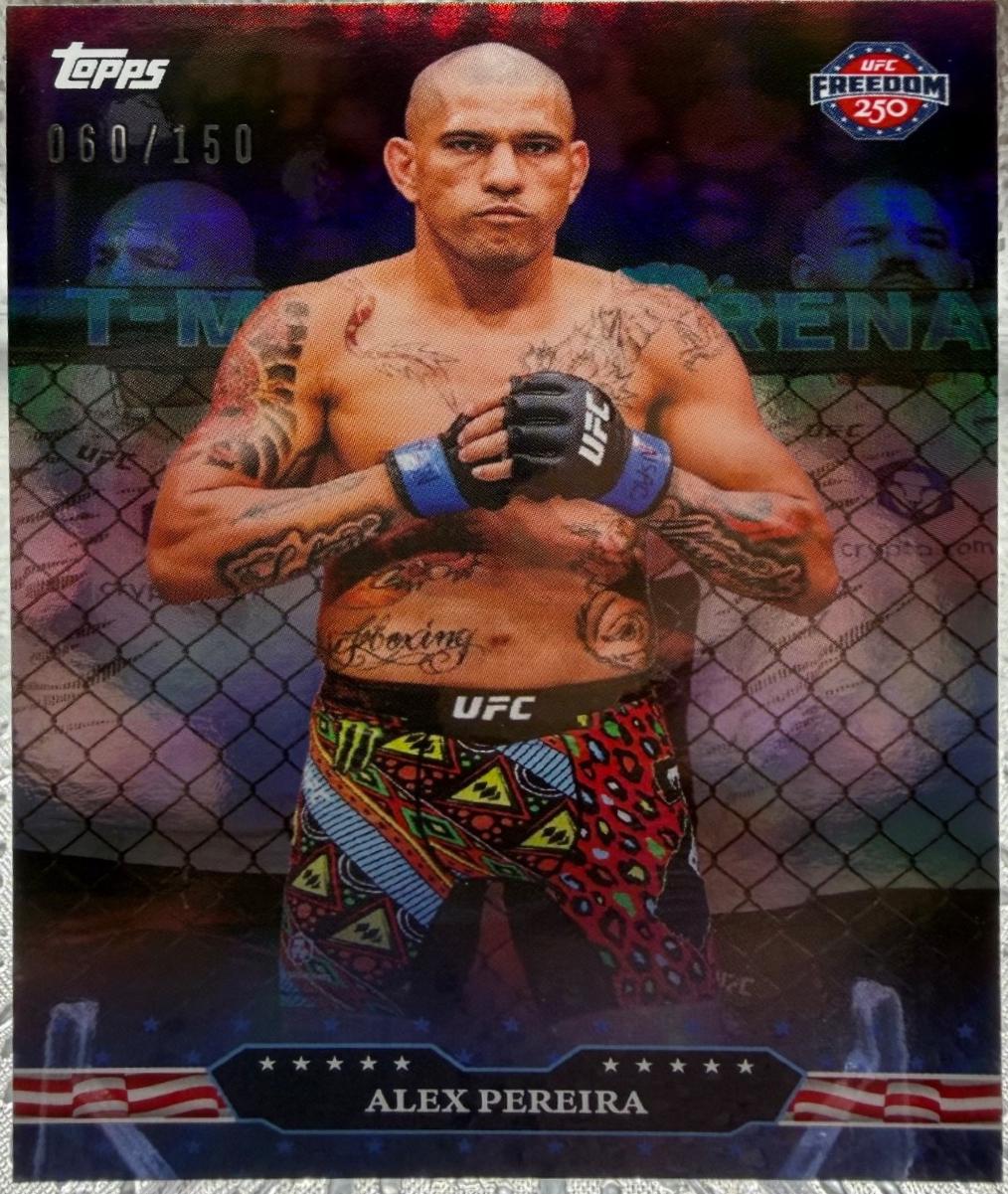 Alex Pereira 2026 Topps UFC Freedom 250 Base #7 Blue