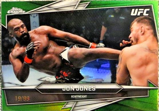 Jon Jones 2026 Topps Chrome UFC Base #36 Green Refractor