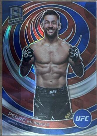 Pedro Munhoz 2023 Panini Chronicles UFC Base Spectra #379 Blue