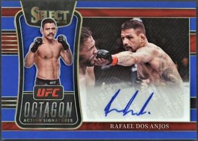 Rafael Dos Anjos 2022 Panini Select UFC Octagon Action Signatures #2 Blue