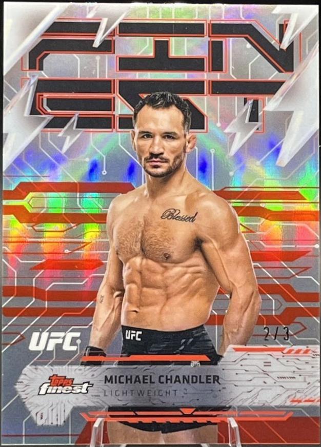 Michael Chandler 2025 Topps Finest UFC Base Rare #250 Red Refractor