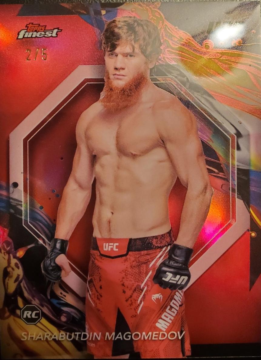 Shara Magomedov 2024 Topps Finest UFC Base Uncommon #152 Red Refractor