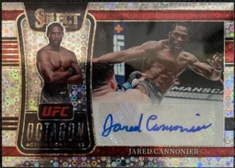 Jared Cannonier 2022 Panini Select UFC Octagon Action Signatures #33 Disco