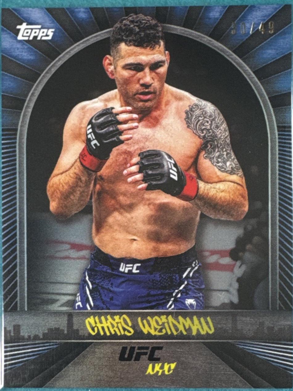 Chris Weidman 2024 Topps UFC NYC Base #11 Blue