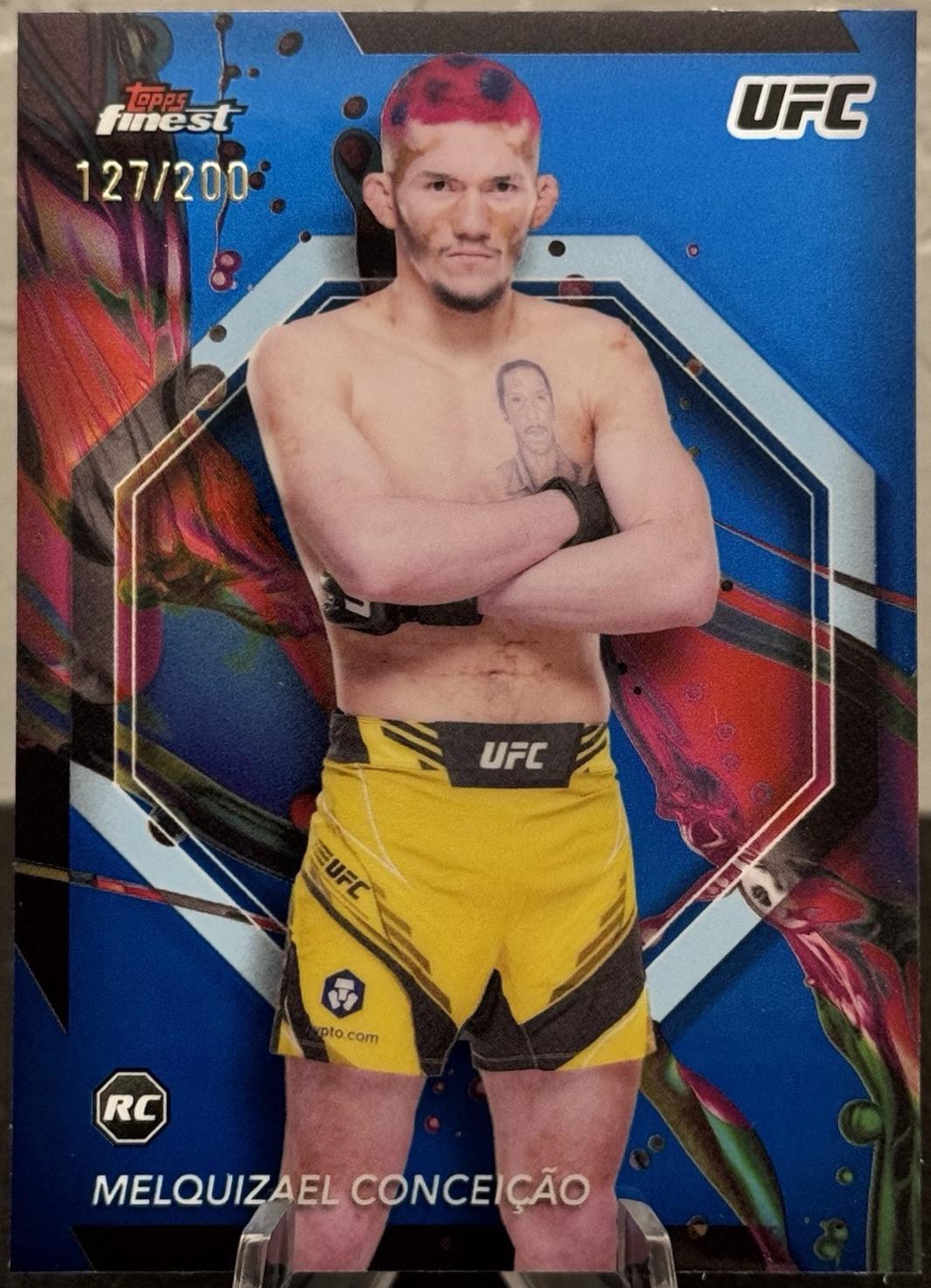 Melquizael Conceição 2024 Topps Finest UFC Base Common #34 Blue Refractor