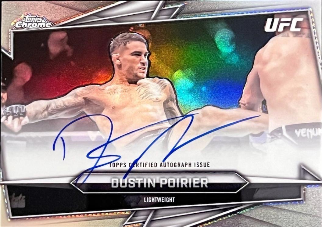 Dustin Poirier 2026 Topps Chrome UFC Base Autographs #BAV-DP Refractor